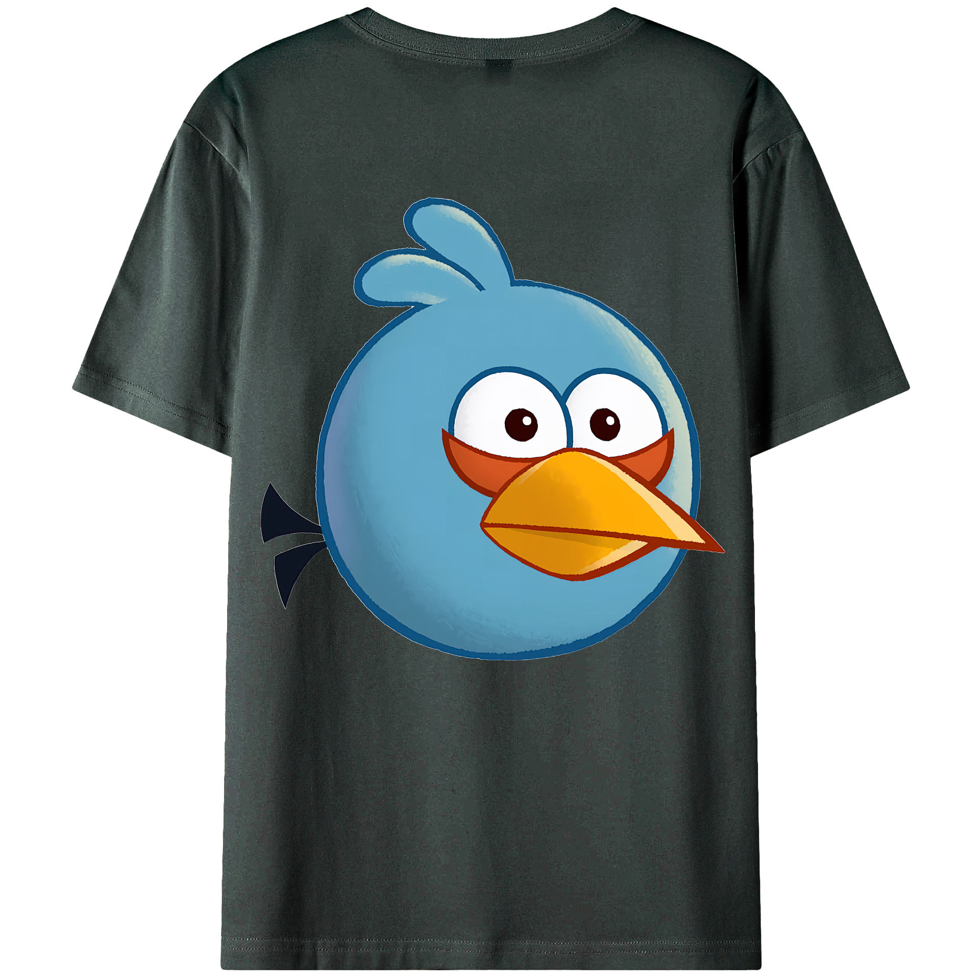 （画像用） Angry Birds アングリーバード 綿100％ メンズ半袖Tシャツ（バックプリント） 通気性